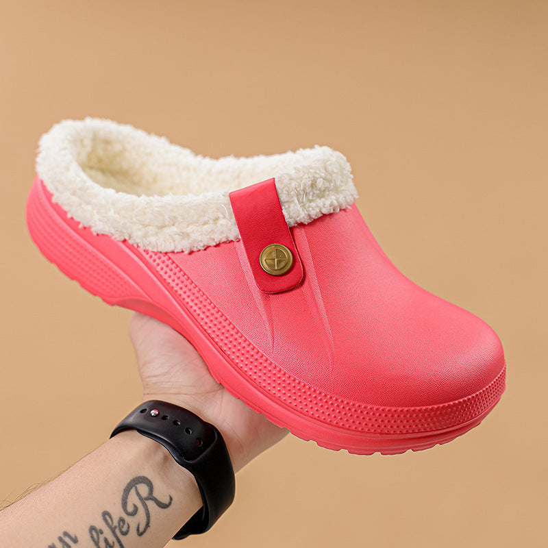 Men's Waterproof Faux Fur Lined Winter Clogs 17