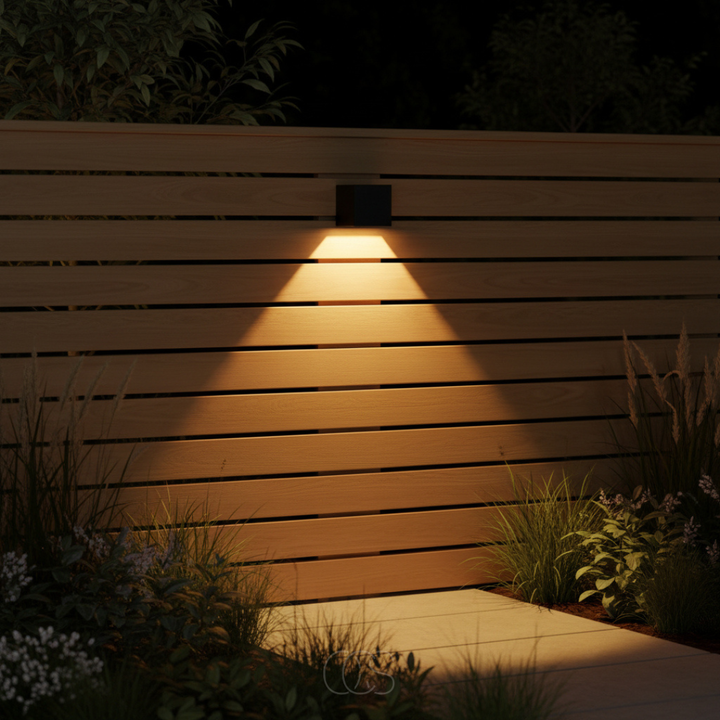 Luxe LED Solar Wall Light | Wireless IP65 Outdoor | Black 1