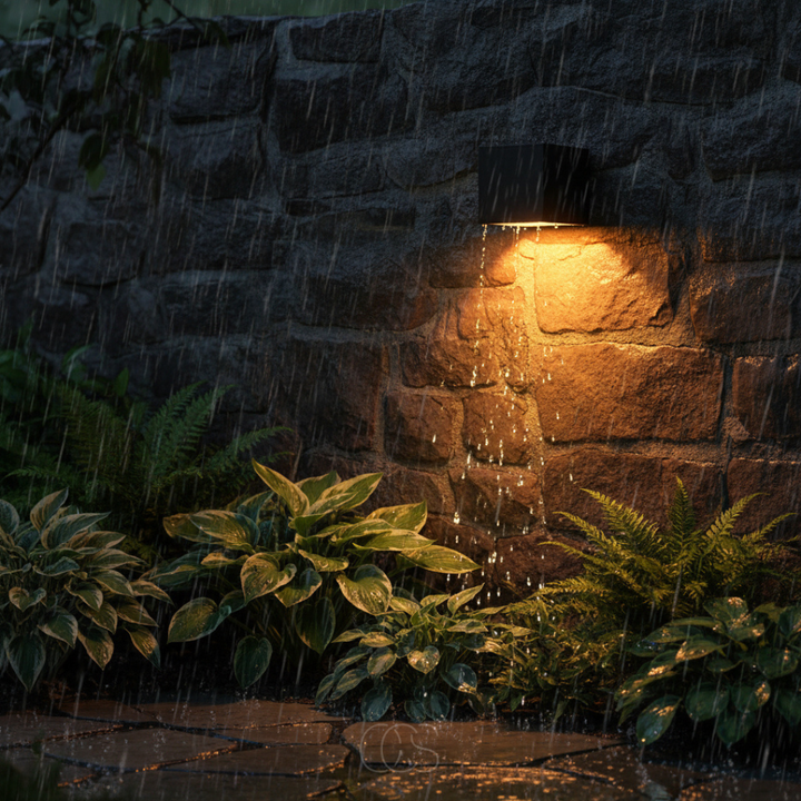 Luxe LED Solar Wall Light | Wireless IP65 Outdoor | Black 5
