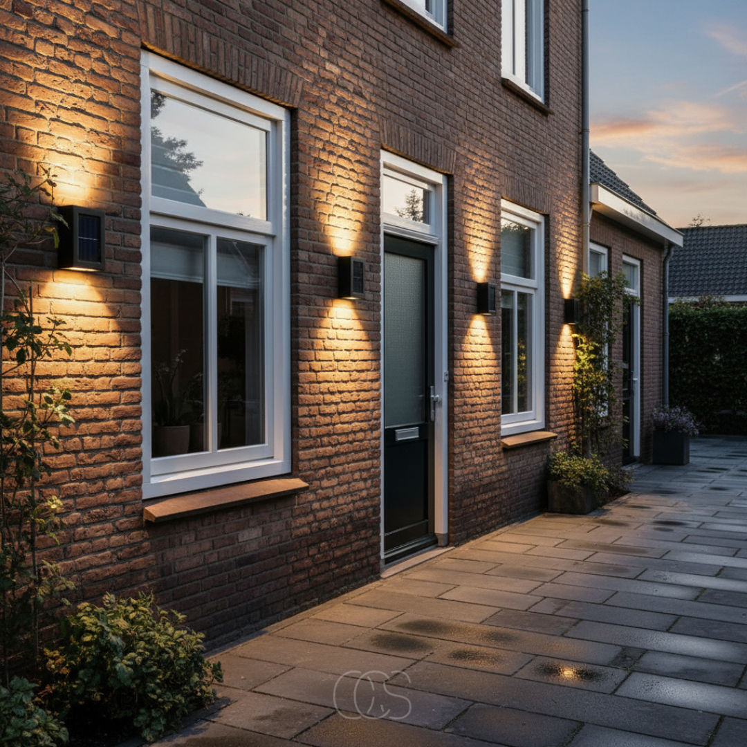 Wireless Solar Outdoor Wall Light with Sensor & IP65 Waterproof 5