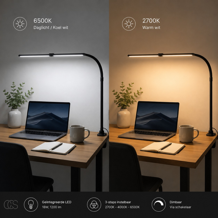 Dimmable Desk Lamp - 3 Light Colors & Adjustable Design 4
