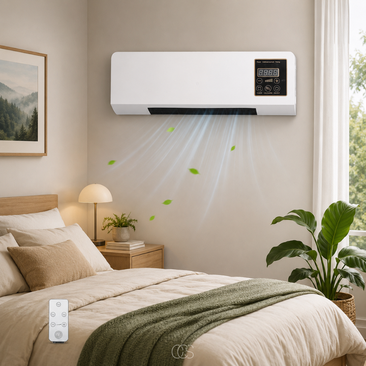 Wall-Mounted Air Cooler and Heater with Remote Control and Timer, White 5