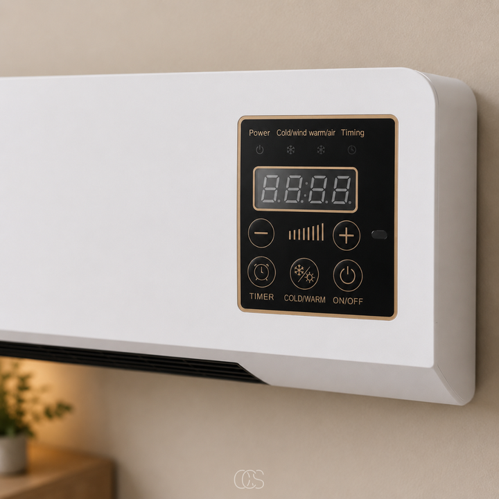 Wall-Mounted Air Cooler and Heater with Remote Control and Timer, White 3