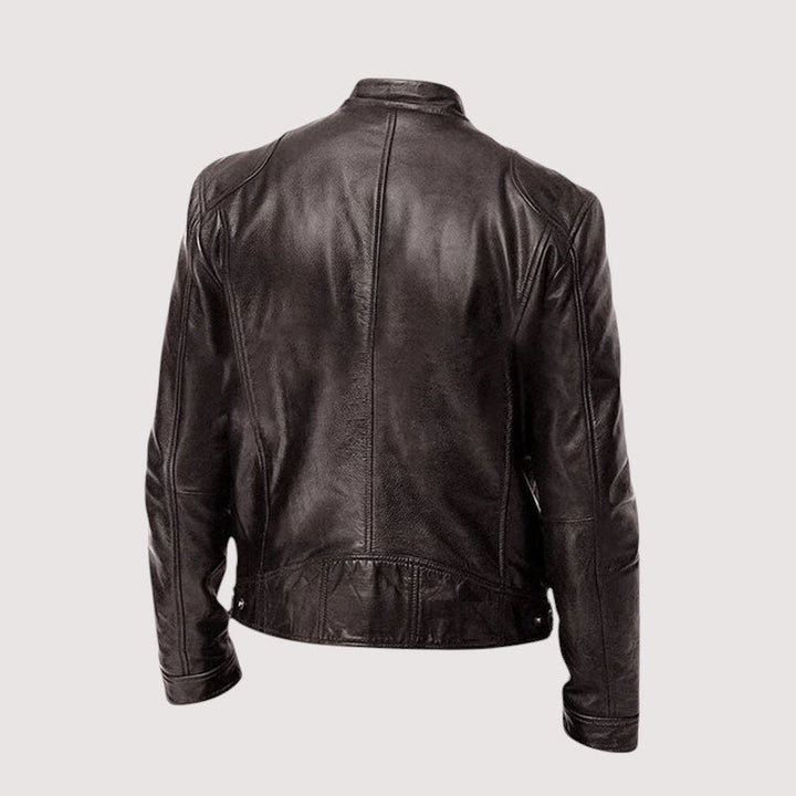 Men's Classic Leather Jacket in a Sleek, Modern Biker Style 7