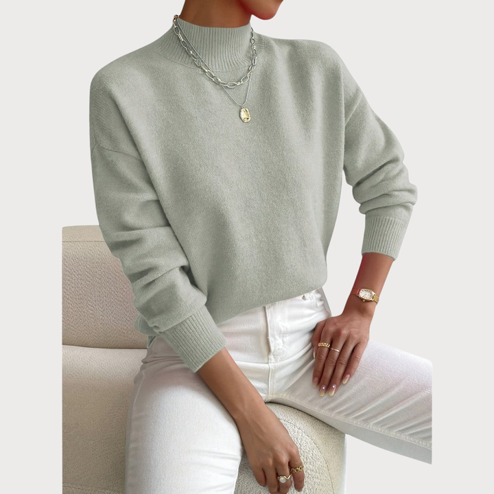 Women's Classic Polo Collar Sweater in Soft Breathable Cotton 2