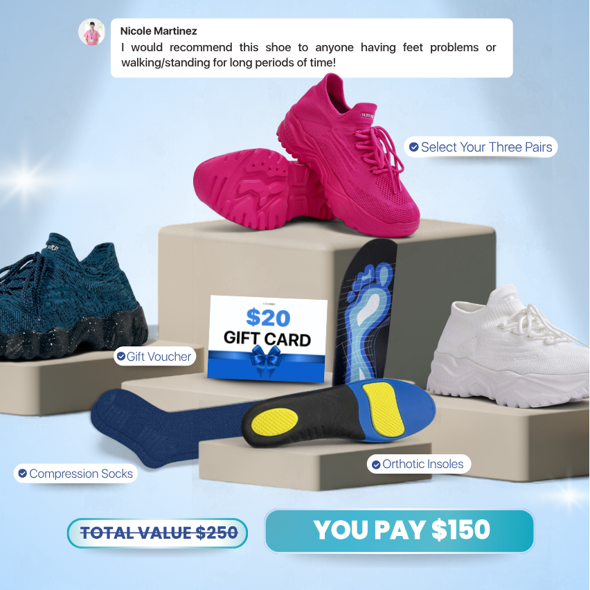 Starter Kit - Ortho Pro Comfort Shoe Bundle (3 Pairs + Extras) 1