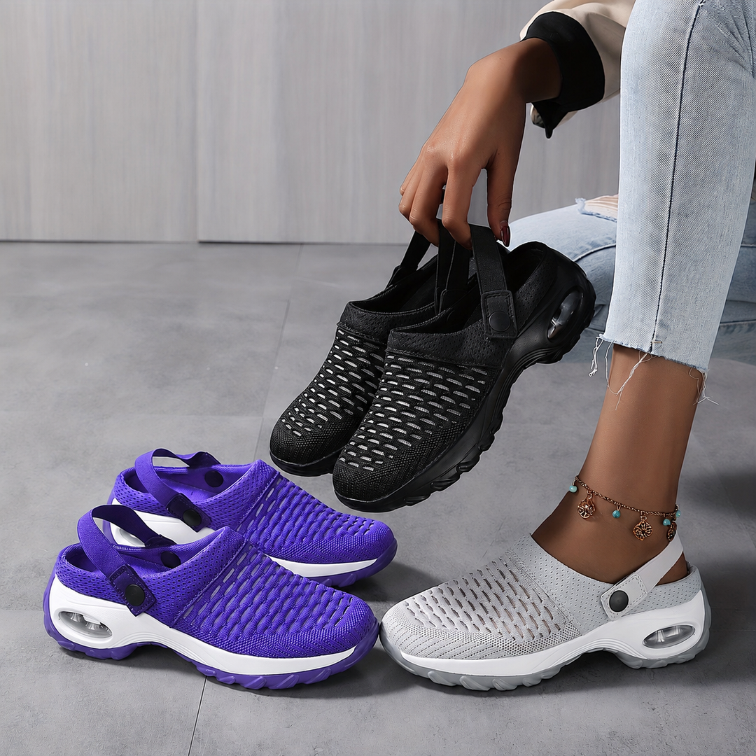 Orthopedic Mesh Clogs for Women | Air-Cushion Support | Non-Slip Slip-Ons 4
