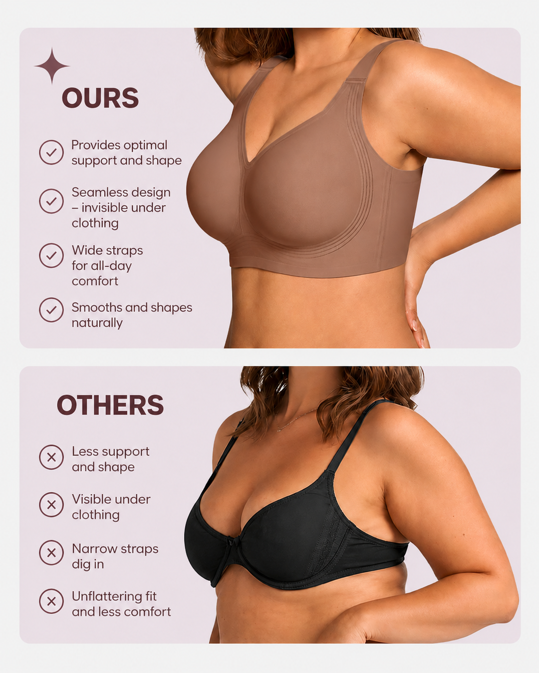 Comfortable Wireless Jelly Bra with Full Coverage and Smoothing Fit