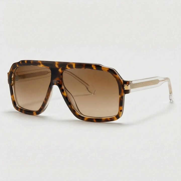 Oversized Flat-Top Sunglasses - Solura