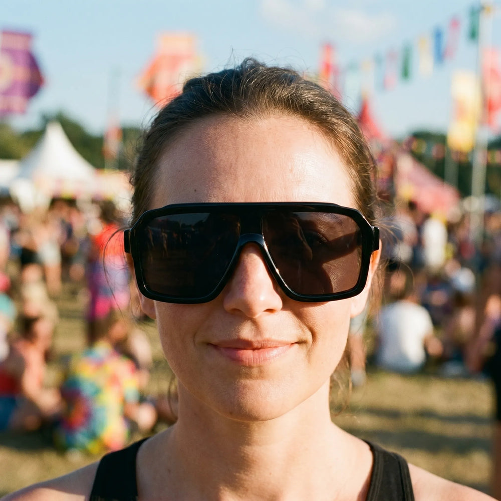 Oversized Flat-Top Sunglasses - Solura