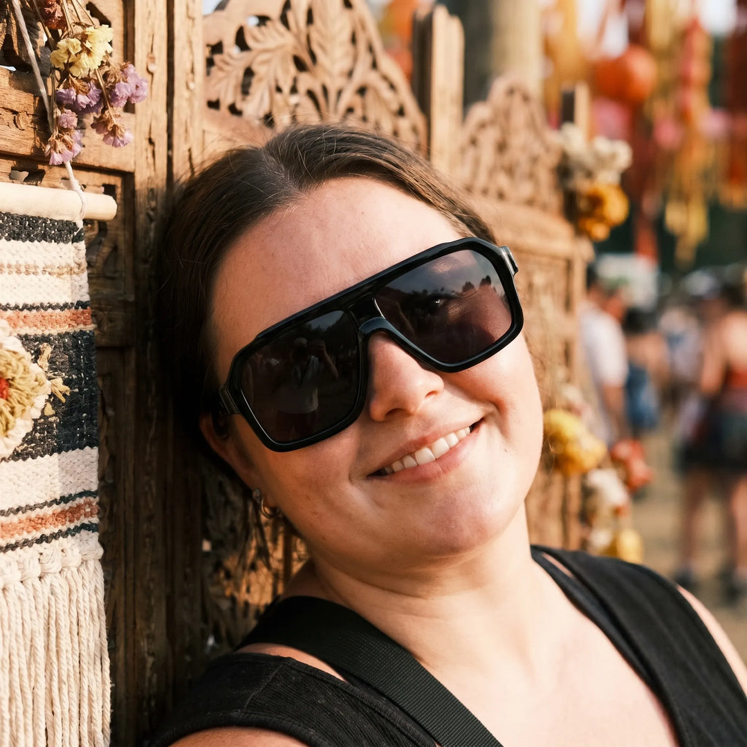 Oversized Flat-Top Sunglasses - Solura