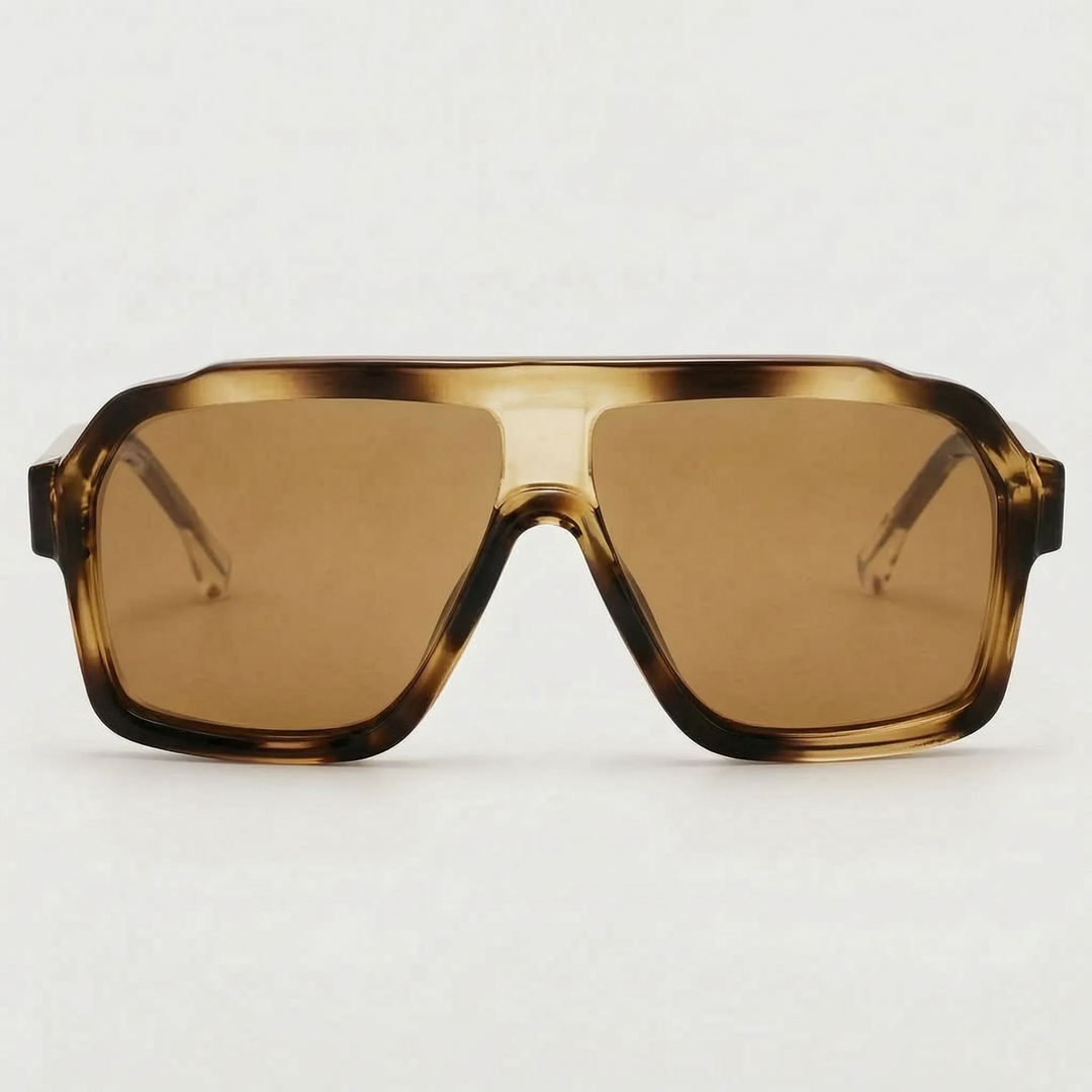 Oversized Flat-Top Sunglasses - Solura