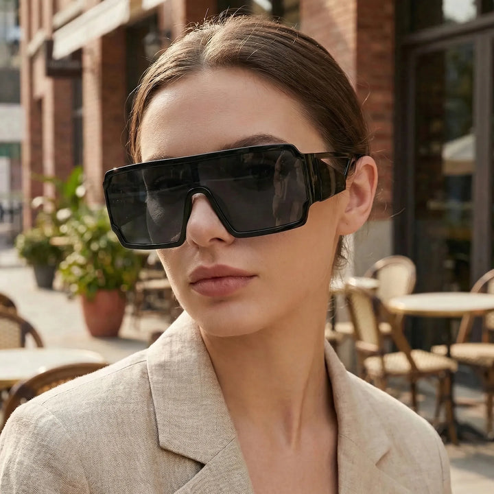 Oversized Shield Sunglasses - Kintura