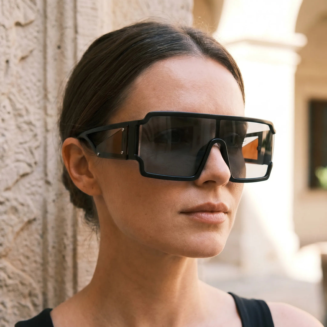 Oversized Shield Sunglasses - Kintura