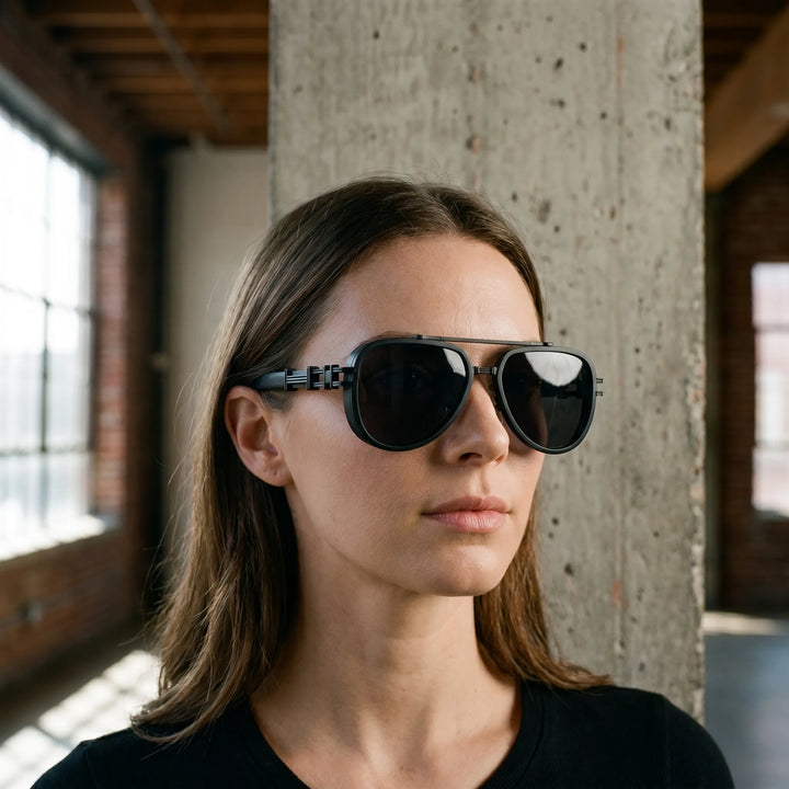 Oversized Steampunk Sunglasses - Aethra