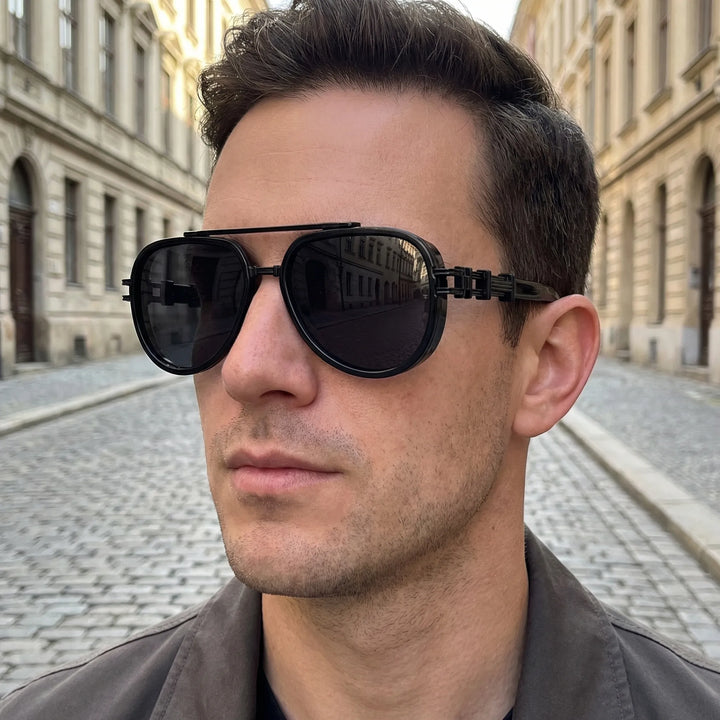 Oversized Steampunk Sunglasses - Aethra