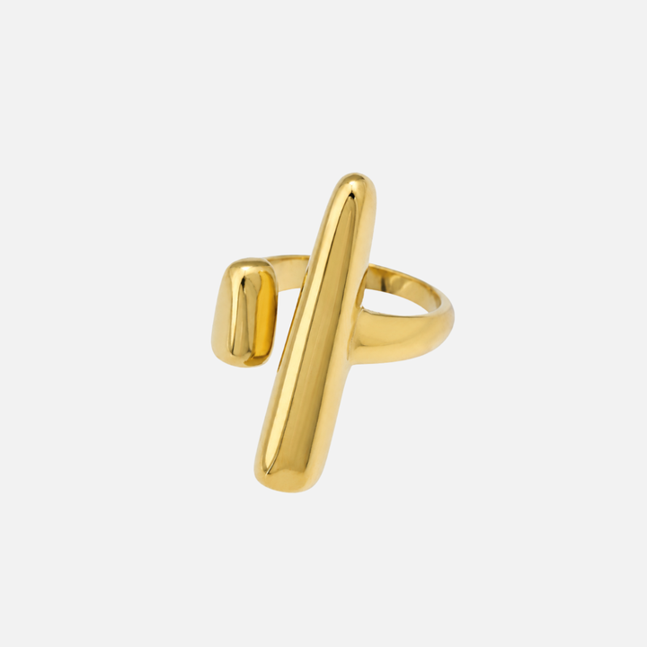 Axis Adjustable Sculptural Gold Ring 1