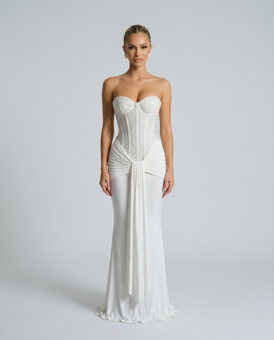 Strapless Sequin Maxi Dress for Black Tie and Wedding Guests 6