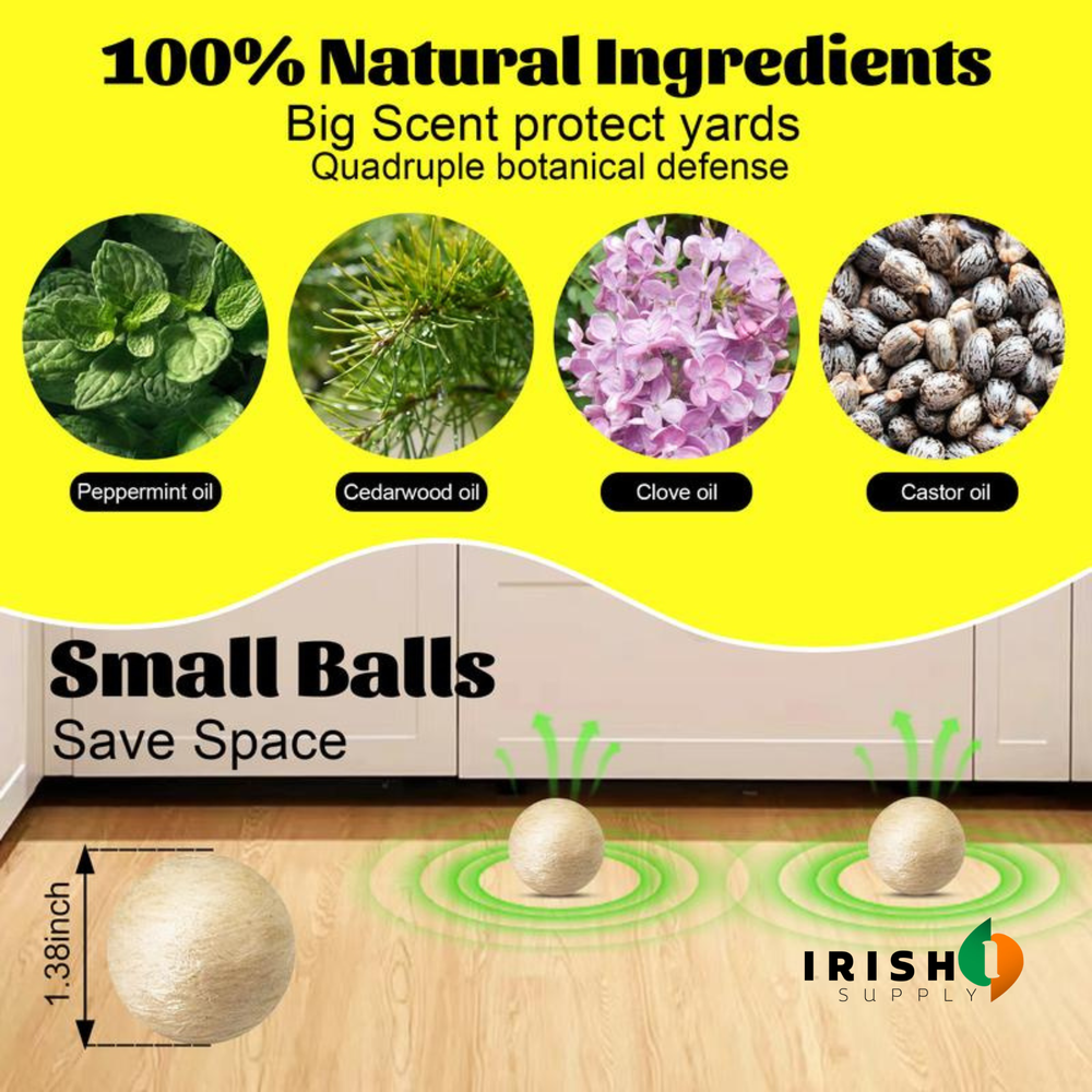 Peppermint & Cinnamon Rodent Repellent Balls, 4-Pack for Attic, Garage & Car 2