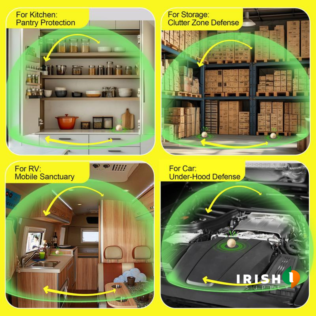 Peppermint & Cinnamon Rodent Repellent Balls, 4-Pack for Attic, Garage & Car 4