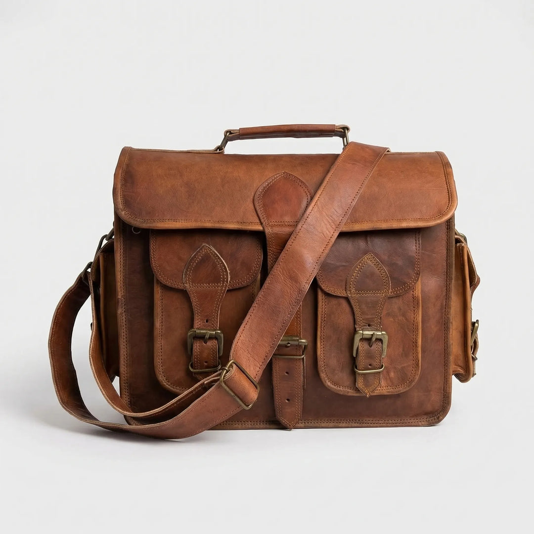 Handcrafted Vintage Camera Messenger Bag - Lensaro