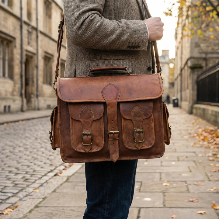 Handcrafted Vintage Camera Messenger Bag - Lensaro