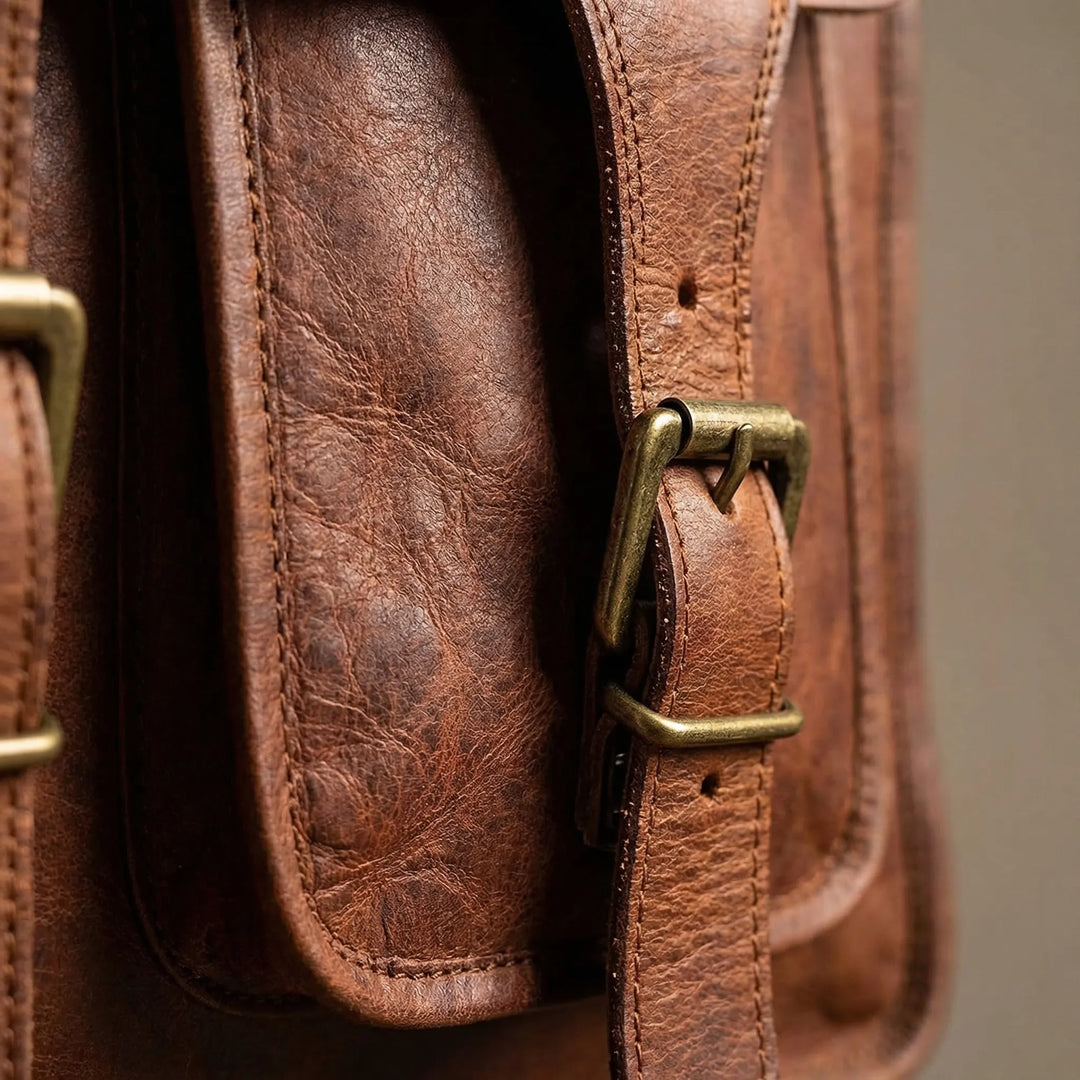 Handcrafted Vintage Camera Messenger Bag - Lensaro