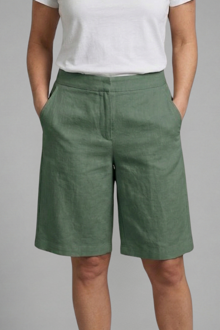 Women's High-Waisted Tailored Summer Shorts, Relaxed Everyday Fit 3