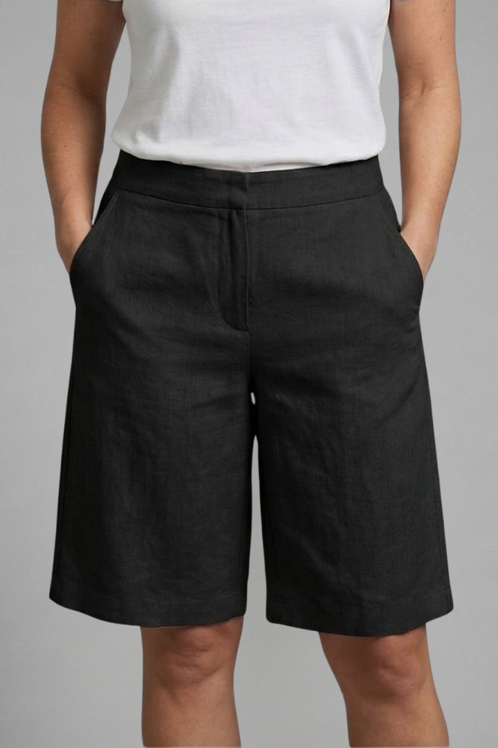 Women's High-Waisted Tailored Summer Shorts, Relaxed Everyday Fit 4