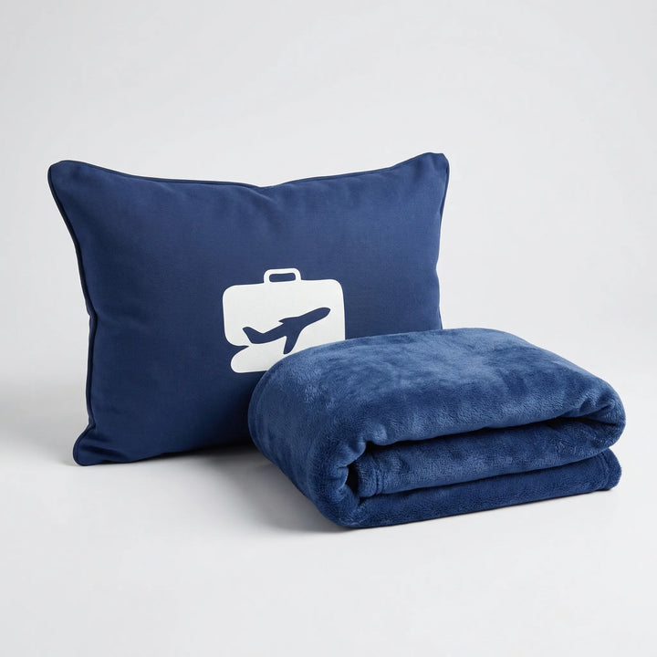 Plush Travel Blanket And Pillow Set - Aeroplush