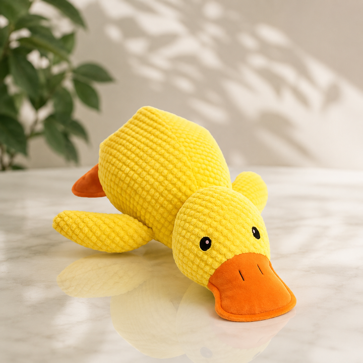 Calming Plush Duck Dog Toy with Soft Quack Sound, Set of 2 1