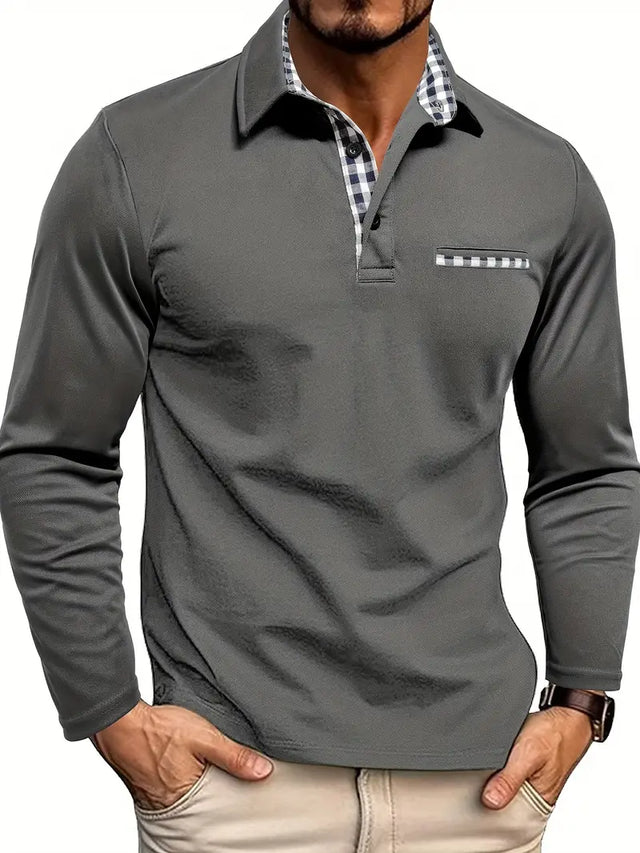Men's Long-Sleeve Polo | Smart-Casual Comfort Fit 2