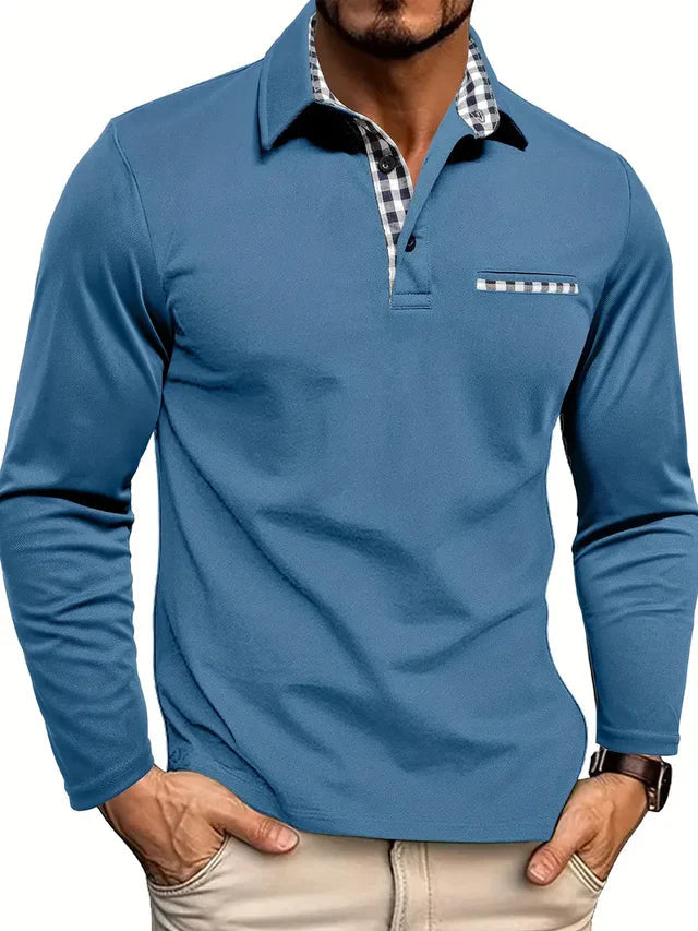 Men's Long-Sleeve Polo | Smart-Casual Comfort Fit 3