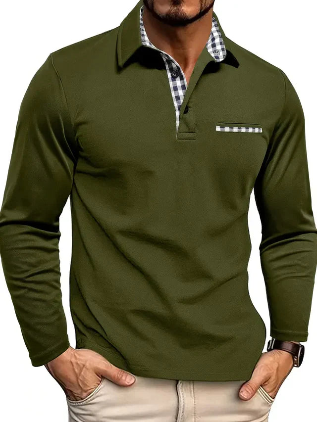 Men's Long-Sleeve Polo | Smart-Casual Comfort Fit 4