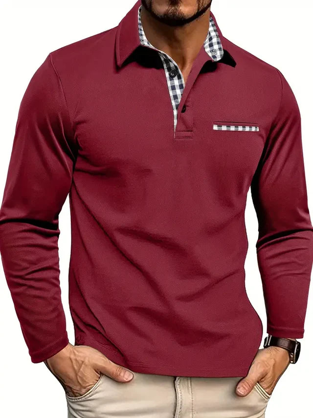 Men's Long-Sleeve Polo | Smart-Casual Comfort Fit 1