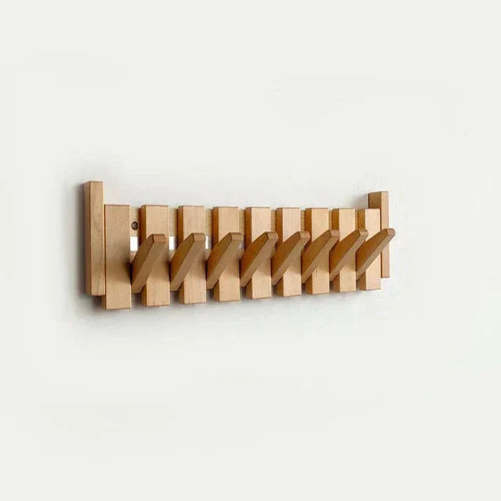 Piano Solid Wood Coat Rack | Elegant Wall Hooks 9