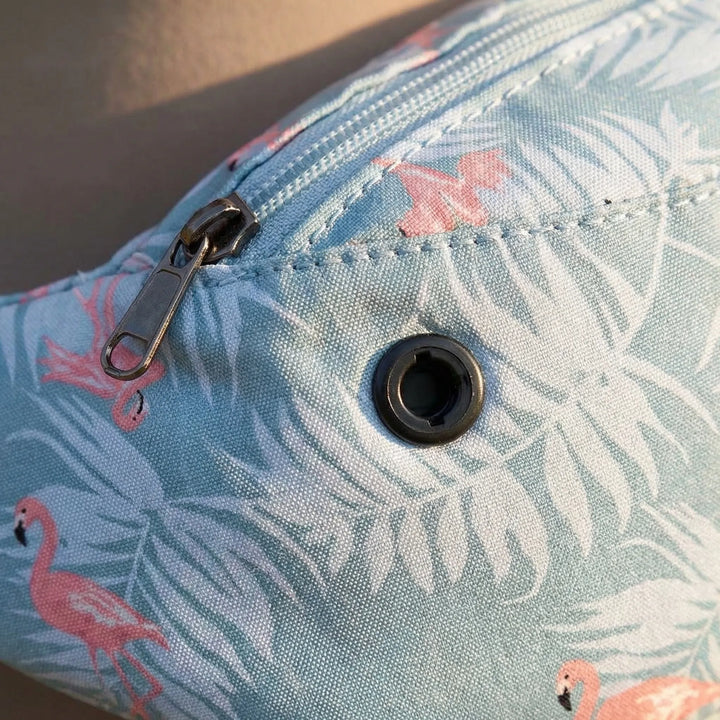 Water-Resistant Flamingo Print Bum Bag - Flaminza