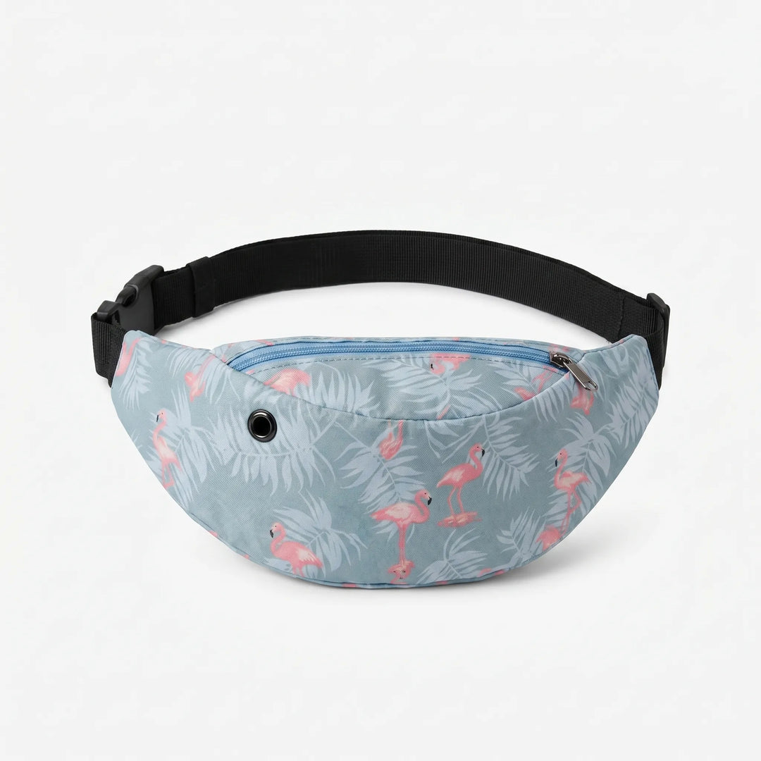 Water-Resistant Flamingo Print Bum Bag - Flaminza