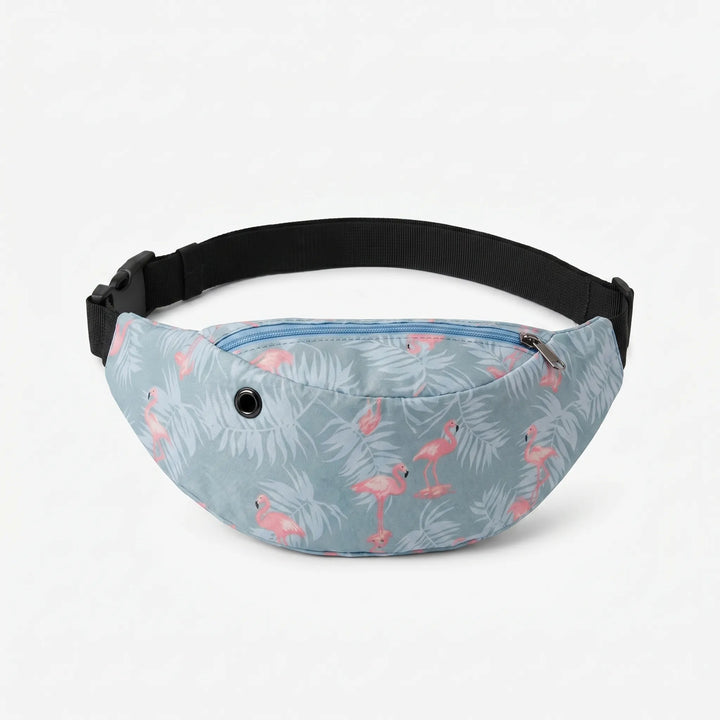 Water-Resistant Flamingo Print Bum Bag - Flaminza