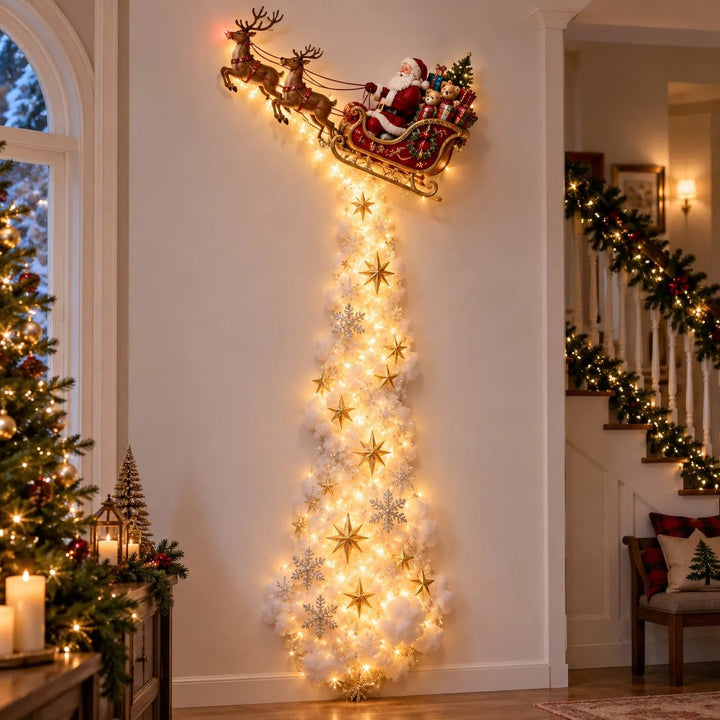 Illuminated Christmas Wall Decoration with Glowing Light Trail, 5 Designs 1