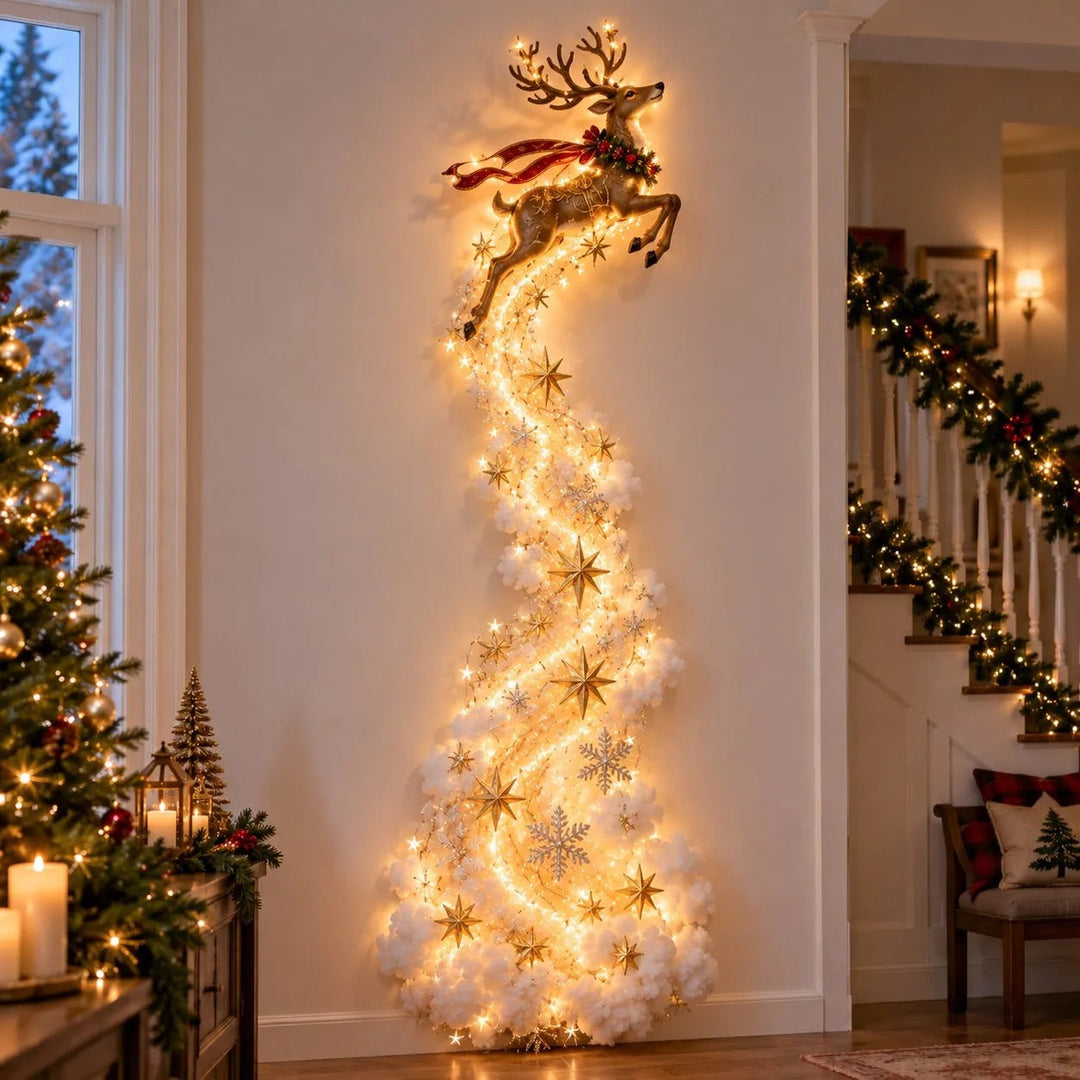 Illuminated Christmas Wall Decoration with Glowing Light Trail, 5 Designs 3