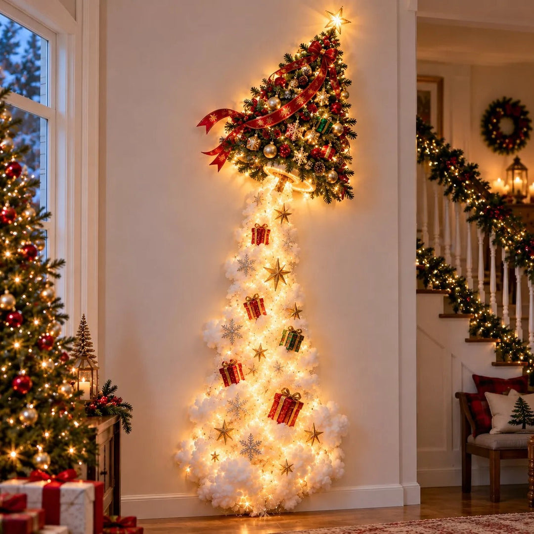 Illuminated Christmas Wall Decoration with Glowing Light Trail, 5 Designs 7