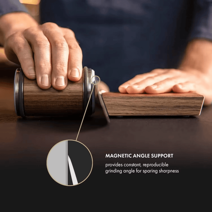 Professional Rolling Knife Sharpener with Diamond-Coated Wheel and Magnetic Angle Guide 4