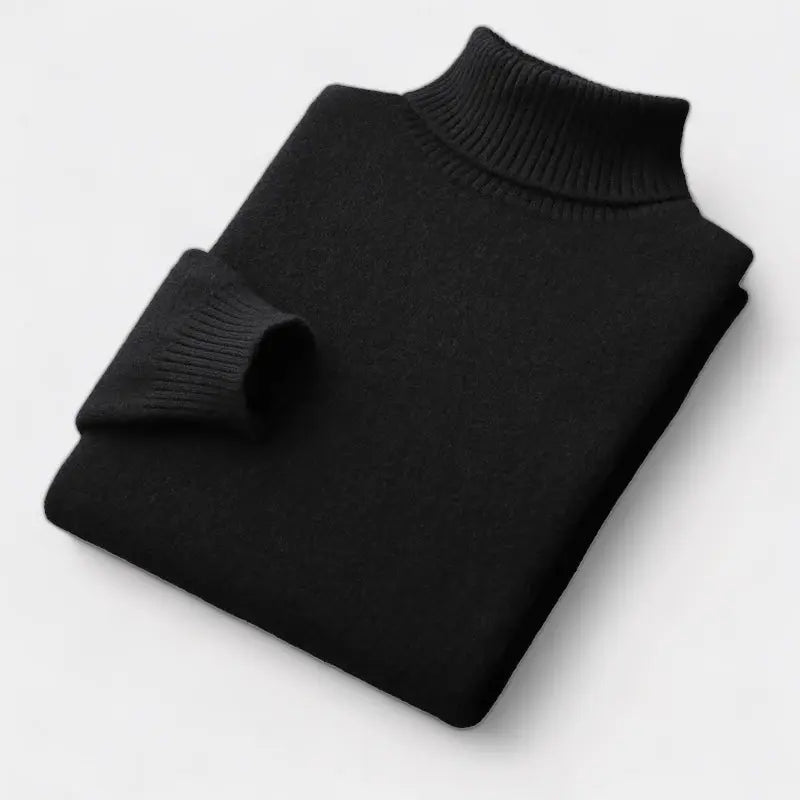 Men's Merino Wool Roll-Neck Sweater, Polished Winter Layer for Tailored Looks 5