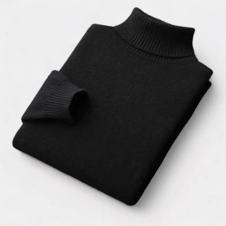 Men's Merino Wool Roll-Neck Sweater, Polished Winter Layer for Tailored Looks 5