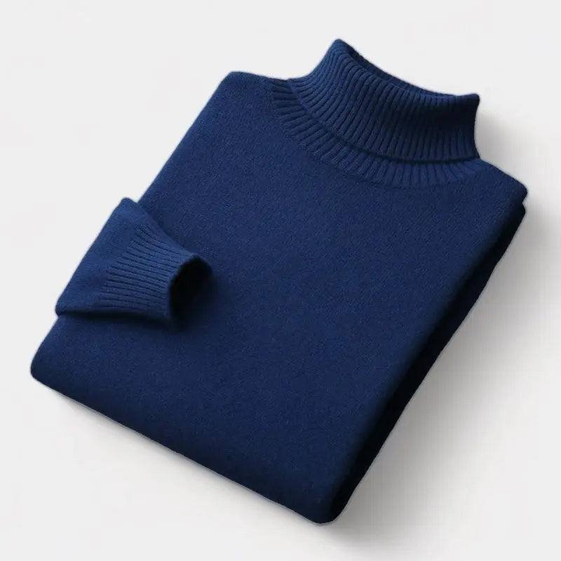 Men's Merino Wool Roll-Neck Sweater, Polished Winter Layer for Tailored Looks 7