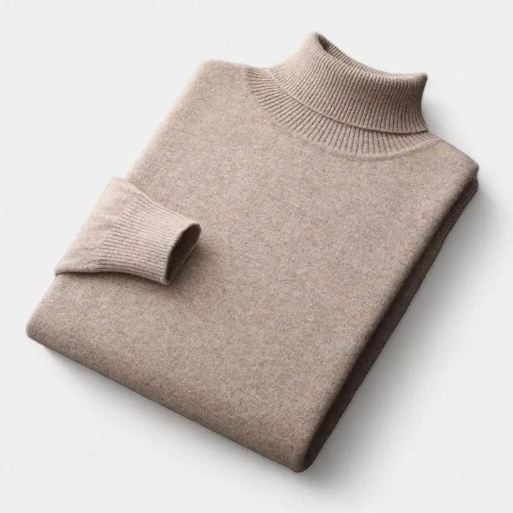 Men's Merino Wool Roll-Neck Sweater, Polished Winter Layer for Tailored Looks 8