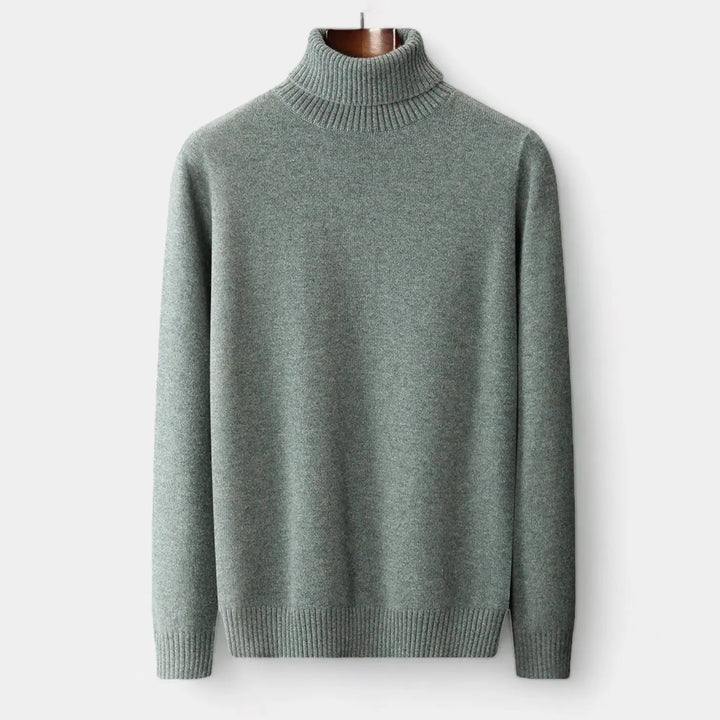 Men's Merino Wool Roll-Neck Sweater, Polished Winter Layer for Tailored Looks 1