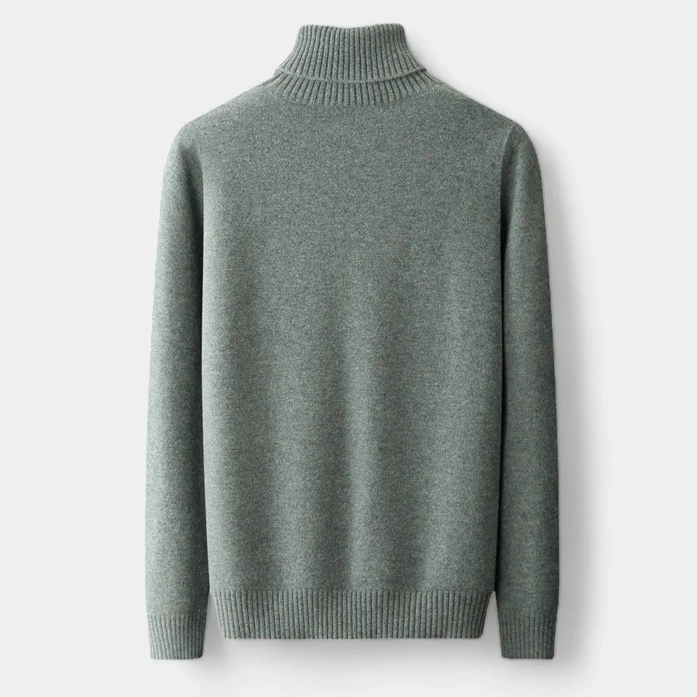 Men's Merino Wool Roll-Neck Sweater, Polished Winter Layer for Tailored Looks 2
