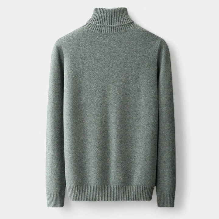 Men's Merino Wool Roll-Neck Sweater, Polished Winter Layer for Tailored Looks 2
